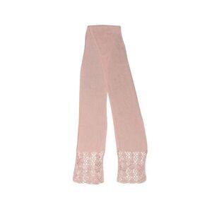 Chenille Scarf‎ Womens Blush Pink Long Knit Wrap Crochet Lace Trim Winter pink